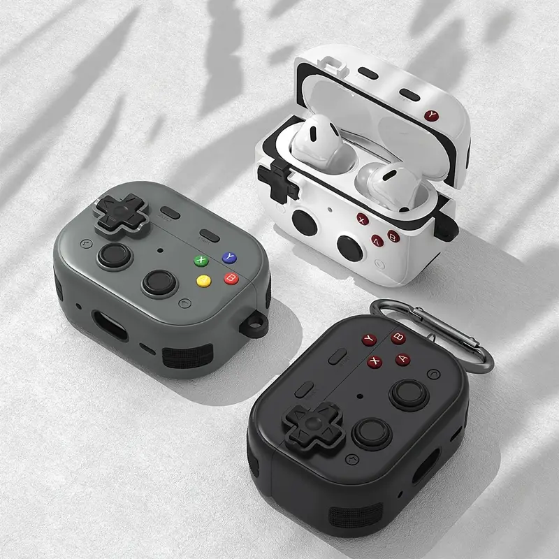 Anker Speaker Soundcore Boom 2 - イヤホン保護ケース Airpods 4 2024 レトロゲームコントローラヘッドフォン充電ボックスカバー Airpods