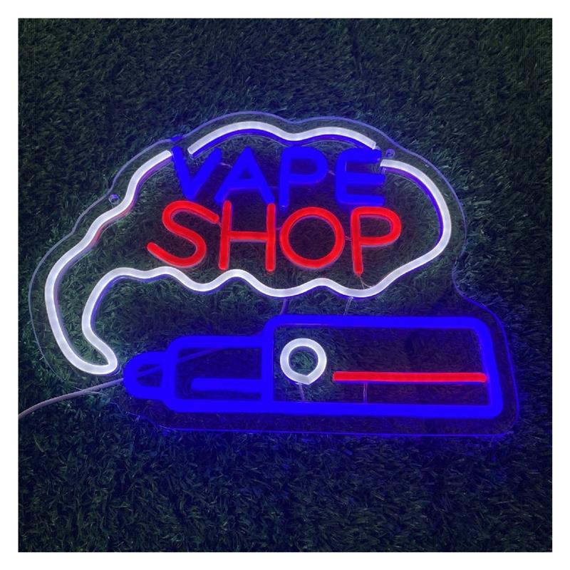 Vaping Shop - 「Vape Shop Business」ネオンサイン USB調光可能LEDライト タバコ店 バー