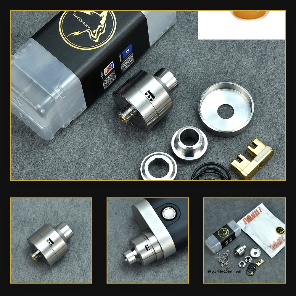 Accessories For Vaping - Wolfcoolvape Nisshoku RDA アトマイザー MTL ベイプ用、22MM