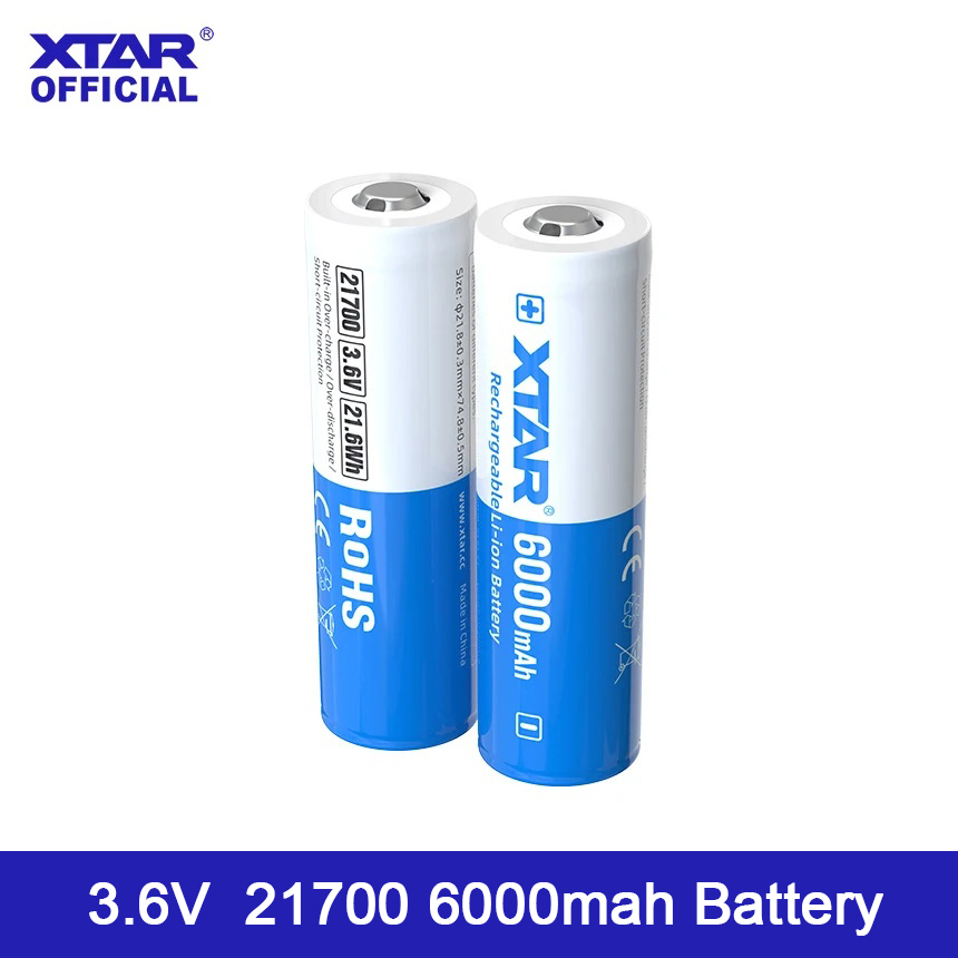 Vape Battery 18650 - Xtar 21700 6000mAh充電式バッテリー 高出力 大容量 3.6V