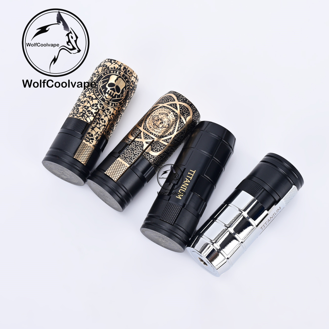 Vape Battery 18650 - Wolfcoolvape MK2 特別なメカニカル Mod 真鍮素材のベイプ メカ
