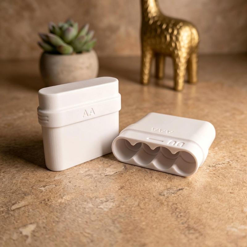 4つのスロットを備えたAA電池収納ボックス。持ち運び可能なA - Battery Case Storage のレビューと価格