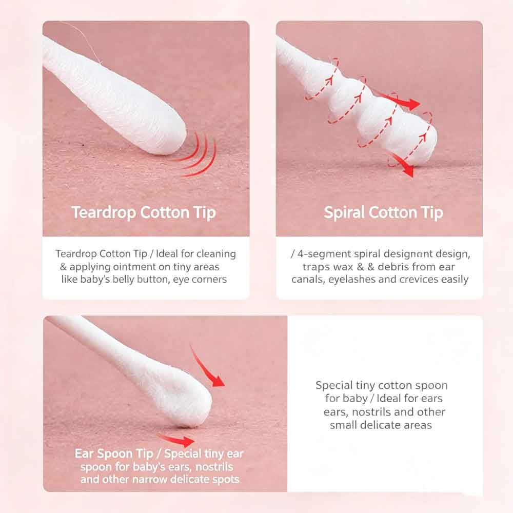 vvocci ベビー綿棒 400本入り オーガニック綿棒 赤 - Cotton Wick Organic のレビューと価格