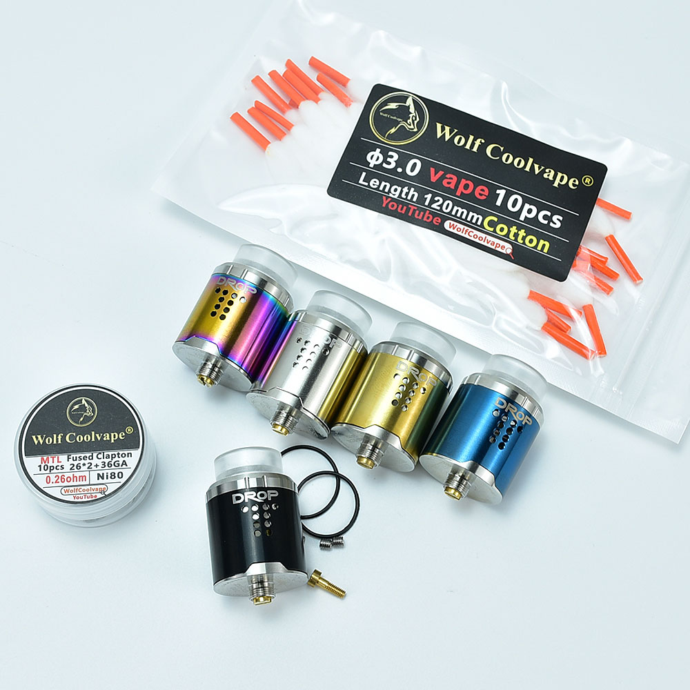 24mm DROP RDA タンクアトマイザー - 316S - Vape Coil Replacement のレビューと価格