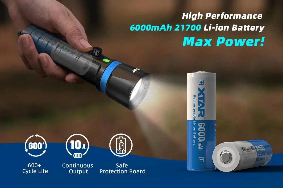 Xtar 21700 6000mAh充電式バッテリー 高出力 - Vape Battery 18650 のレビューと価格